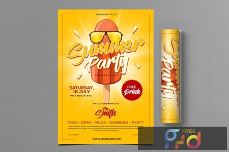 Summer Party Flyer 7DPC9LE 1
