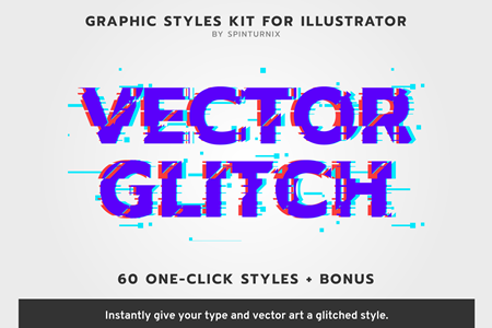 FreePsdVn.com 1907360 VECTOR vectorglitch 60 graphic styles for illustrator 3602063 cover