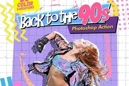 FreePsdVn.com 1907518 PHOTOSHOP back to the 90s photoshop action 24035268 cover