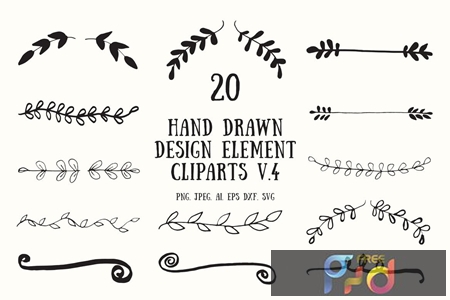 FreePsdVn.com 1907531 VECTOR 20 hand drawn design element cliparts ver4 8l4hr9g