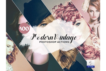 FreePsdVn.com 1908008 PHOTOSHOP 100 modern vintage photoshop actions 3934804 cover