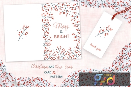 FreePsdVn.com 1908021 VECTOR christmas branches greeting card and pattern eq8pbza