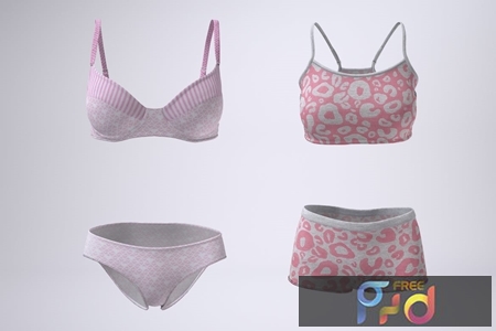 Bra and Panties or Sports Bra and Boxers Mock-Up MXQ4T7R 1