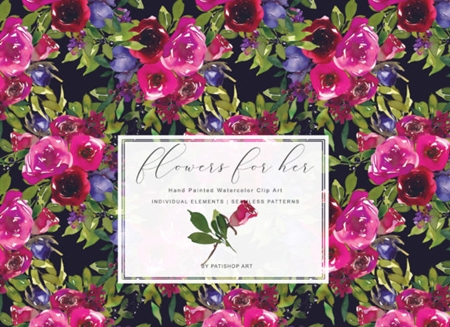 FreePsdVn.com 1908304 STOCK watercolor rose clipart collection 1652853 cover