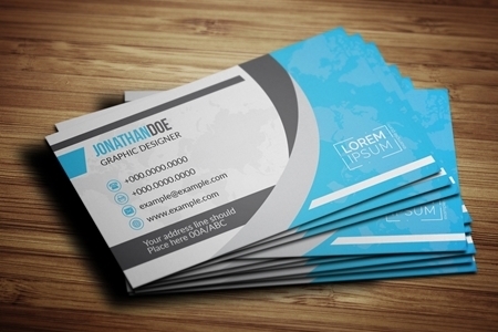 FreePsdVn.com 1908542 TEMPLATE blue world map business card layout 203955535 cover