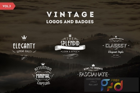 Vintage Logos and Badges Template - Vol.3 8TE2DQC 1