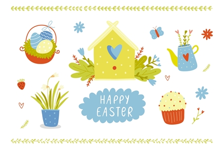 FreePsdVn.com 1909050 VECTOR happy easter vector set with bunny 3407728 cover