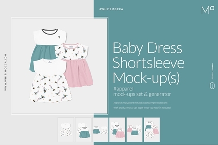 FreePsdVn.com 1909110 MOCKUP baby shortsleeve dress mock ups set 3993232 cover