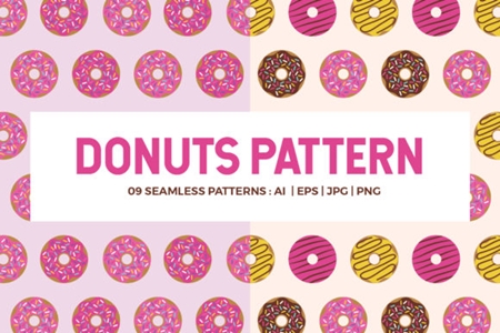 FreePsdVn.com 1909156 VECTOR donuts seamless patterns 1738504 cover