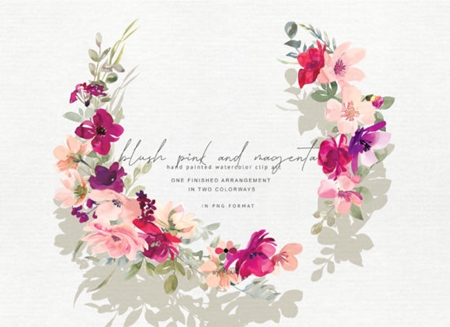 FreePsdVn.com 1909256 STOCK hand painted watercolor floral wreath 1743293 cover