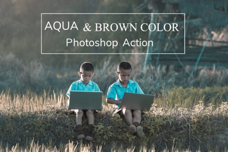 FreePsdVn.com 1909281 PHOTOSHOP aqua and brown color photoshop action 1760810 cover