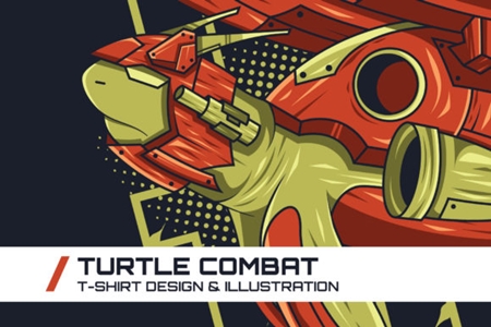 FreePsdVn.com 1909342 VECTOR turtle combat t shirt illustration 1747089 cover