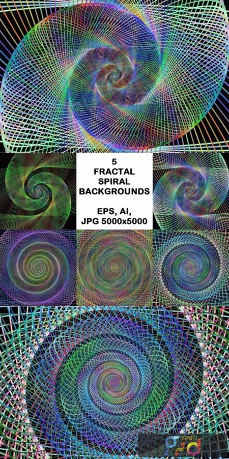 FreePsdVn.com 1909388 VECTOR 5 fractal spiral design backgrounds 1748677
