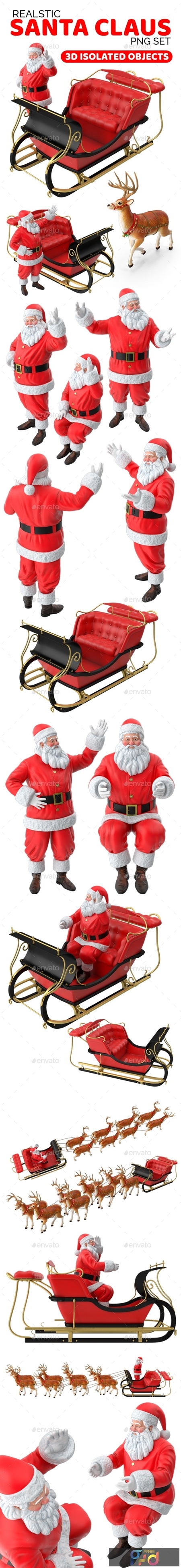3D Realistic Santa Claus Pack 22856255 1