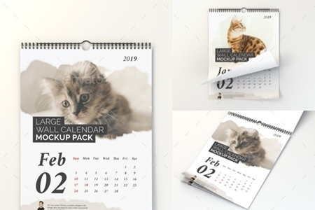 Download Large Wall Calendar Mockup Pack 22857806 Freepsdvn PSD Mockup Templates