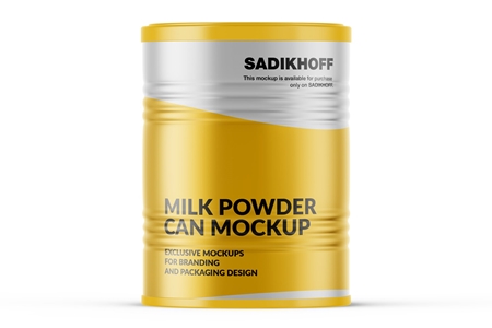 Download Free Milk Powder Can Mockup 4075943 Freepsdvn PSD Mockups.