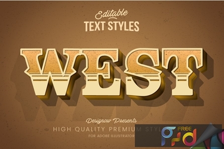 Freepsdvn.com 1910020 Vector Western Cowboy Text Style 3752091