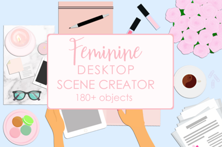 Freepsdvn.com 1910092 Mockup Feminine Desktop Scene Creator 1823844 Cover