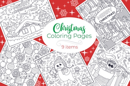 FreePsdVn.com 1910214 VECTOR christmas coloring pages 9 vector items 1831760 cover