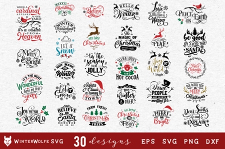 Download Free Christmas Bundle Svg 30 Designs 1838614 Freepsdvn PSD Mockup Template