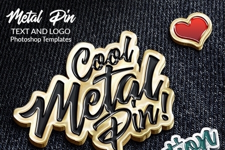 Download Metal Pin - Text and Logo Effect 24741564 - FreePSDvn