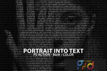 Portrait Into Text Photoshop Action