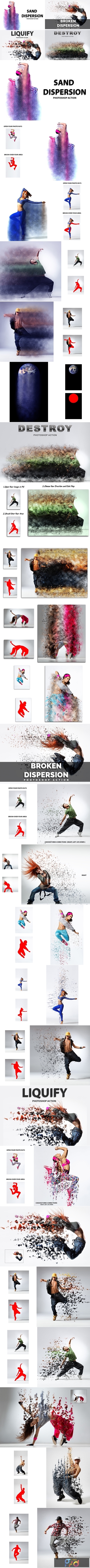 in 1 Dispersion Photoshop Actions