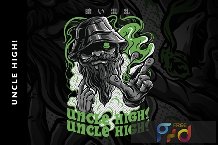 Uncle High! T-Shirt Design LGFCB97 1