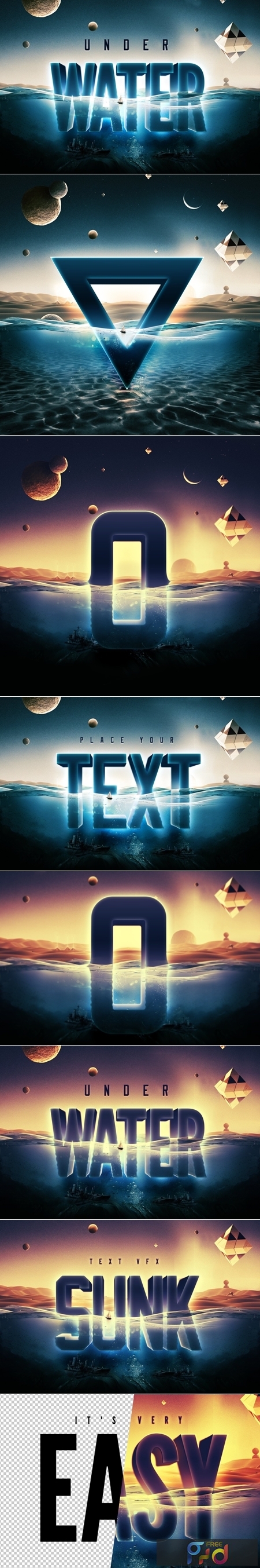 Underwater Text Logo Effect