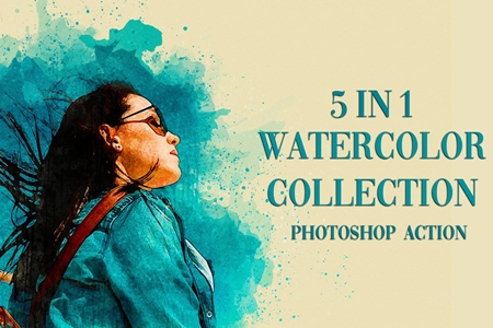 FreePsdVn.com 1911237 PHOTOSHOP 5in1 watercolor collection bundle 4190294 cover