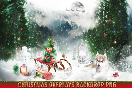 150 christmas overlays photoshop 1993767 download