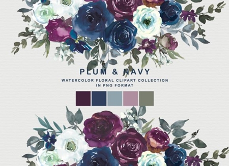 FreePsdVn.com 1911392 STOCK plum navy floral clipart png collectio 1996636 cover