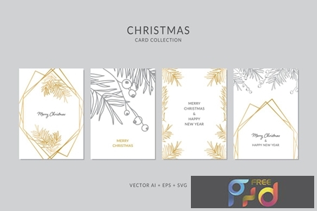 Christmas Greeting Card Vector Set 3K3L68W 1