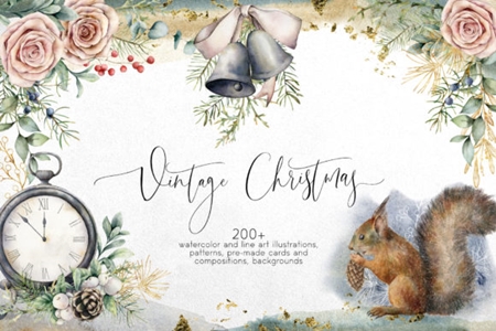 FreePsdVn.com 1912126 STOCK vintage christmas graphic collection 2013909 cover