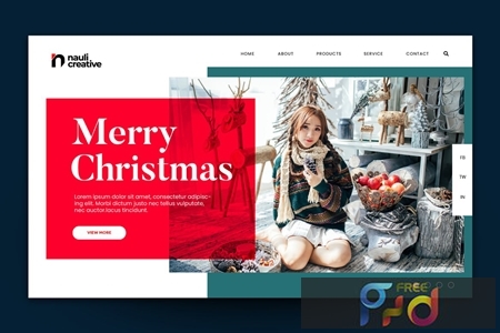 Merry Christmas Web Landing Page AI and PSD Vol. 3 Q9NYYQR 1
