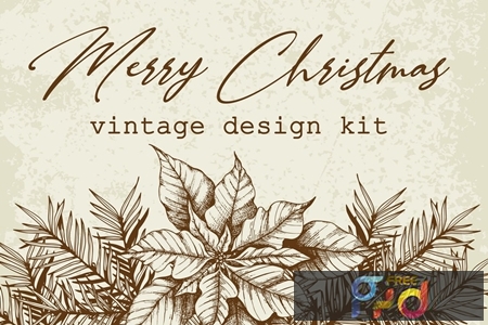 FreePsdVn.com 1912178 VECTOR merry christmas vintage design kit g87u9gb
