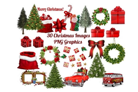 FreePsdVn.com 1912210 STOCK 30 christmas clip art images png bundle 2040288 cover