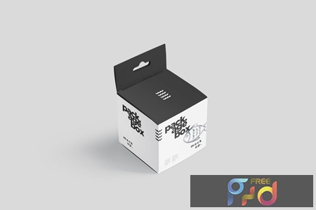 Package Box Mockup Set - Square With Hanger BR7DD6Y 1