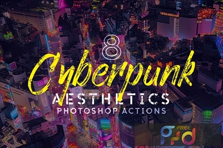 8 Cyberpunk Aesthetics Photoshop Actions and LUTs FTF7Q96 1