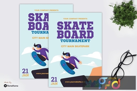 Skateboard Tournament - Flyer GR 27ZLLYT 1