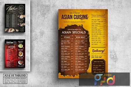 FreePsdVn.com 1912462 TEMPLATE various asian food menu poster design bundle eyl99f6