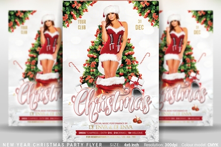 Freepsdvn.com 2001044 Template Christmas New Year Party Flyer 4387388 Cover