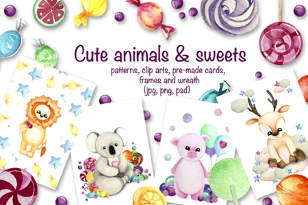 FreePsdVn.com 2001125 STOCK cute animals sweets collection 2323290 cover