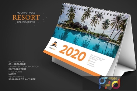 FreePsdVn.com 2001140 VECTOR 2020 resort hotel calendar desk pro 3y5p7yv