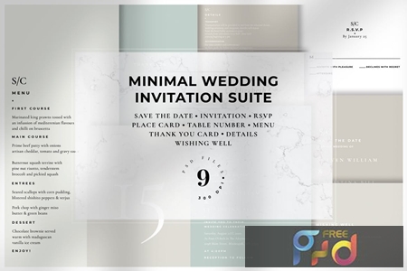 Minimal Wedding Invitation Suite 2GKNYK8 1