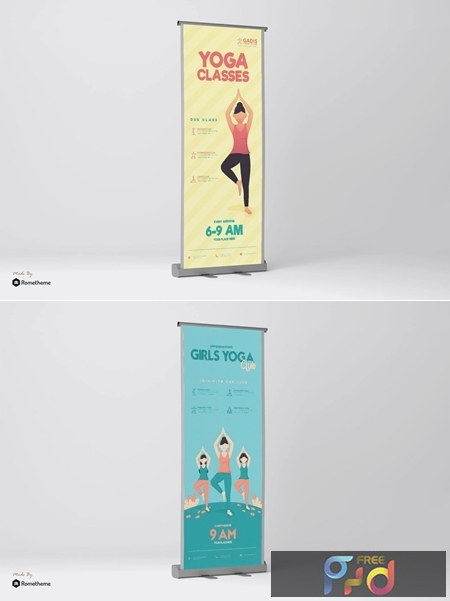 Girls Yoga Club - Rollup Banner GR 1