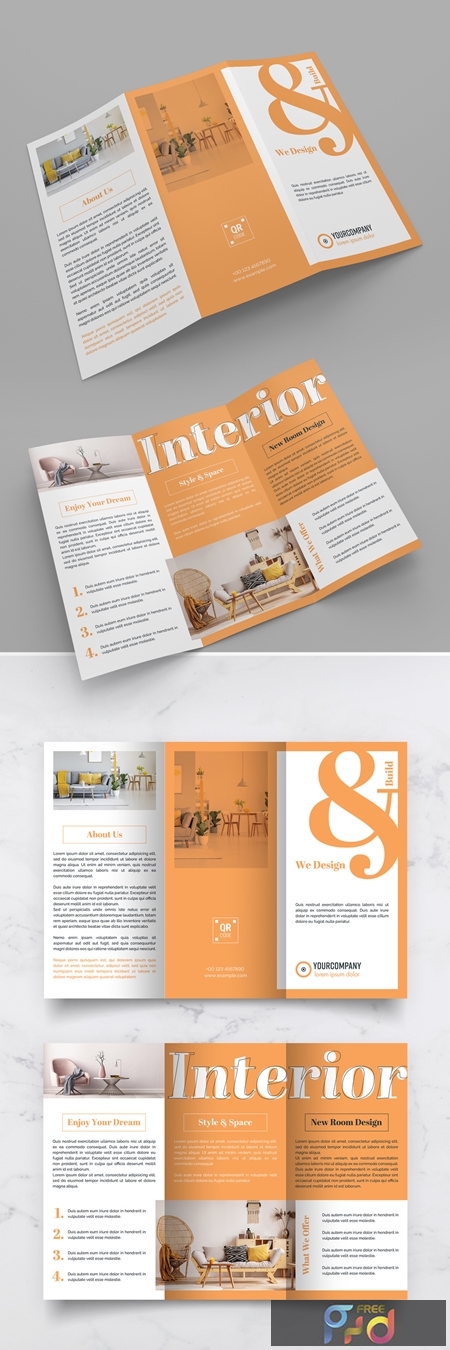 Orange and White Trifold Brochure Layout 313873159 1