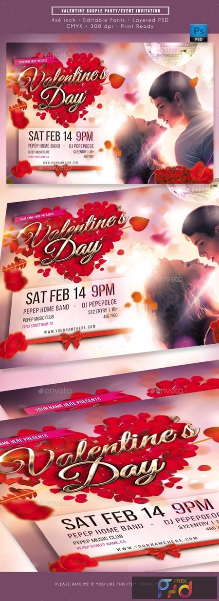 Valentine Romantic Couple Event Invitation 23139321 1