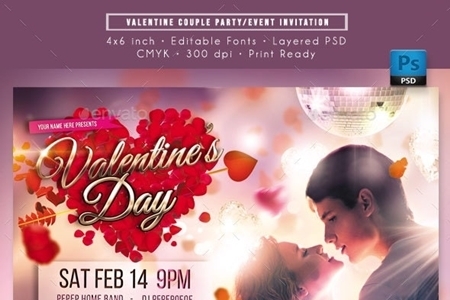 FreePsdVn.com 2001356 TEMPLATE valentine romantic couple event invitation 23139321 cover