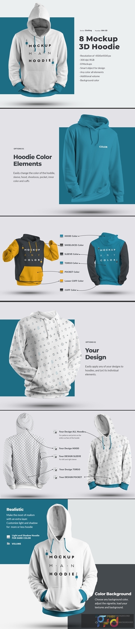 Download 8 3d Men Mockups Hooddie 53960 Freepsdvn PSD Mockup Templates